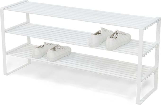 Spinder Design schoenenrek Rex SR 2 - Wit - 100 cm - Staal