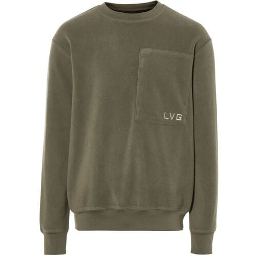 LIVERGY Heren fleece sweater (Kaki, M (48/50))