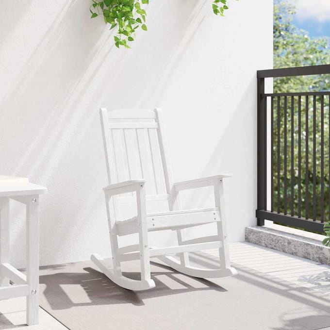 vidaXL Tuin Schommelstoel Wit 92 x 70 x 108cm HDPE