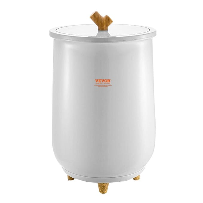 20L Handdoekwarmer Emmer met LED-licht Timer en Temperatuurinstelling Grijs