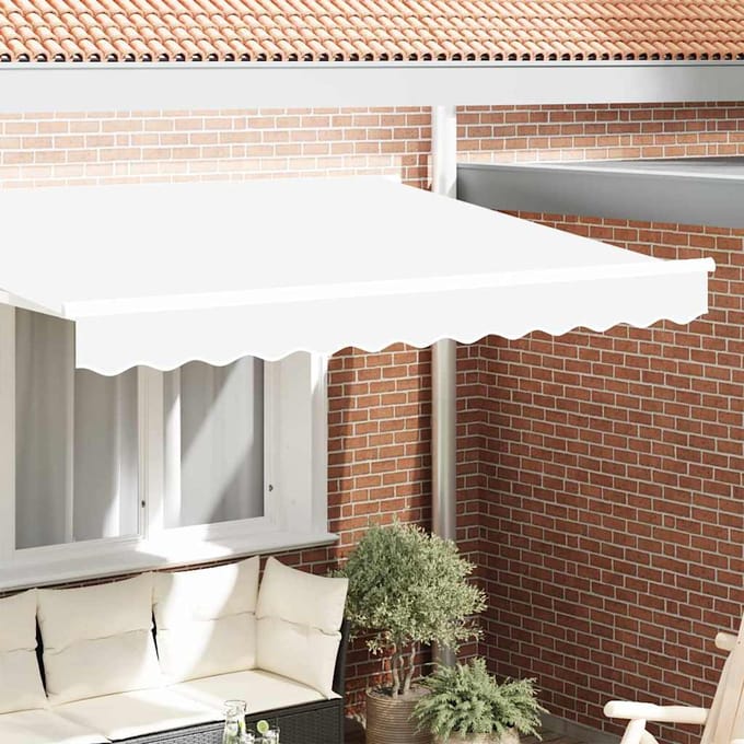 vidaXL - Vervangvolant - voor - zonnescherm - voor - 3,5 - m - Wit - Polyester