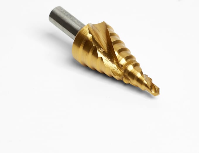 4 - 20 mm HSS Trappenboor , stappenboor , TiN - gecoat (Kwaliteitsniveau - professional)