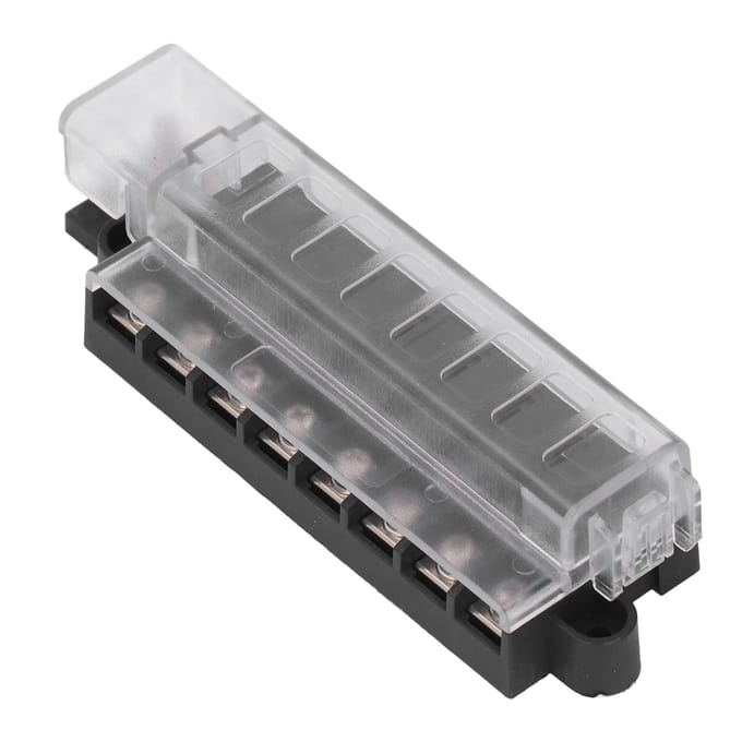 1 in 8 Uit Steekzekeringkast Compact Transparant Deksel ATO ATC 8-Weg Steekzekeringblok Houder 32VDC gray