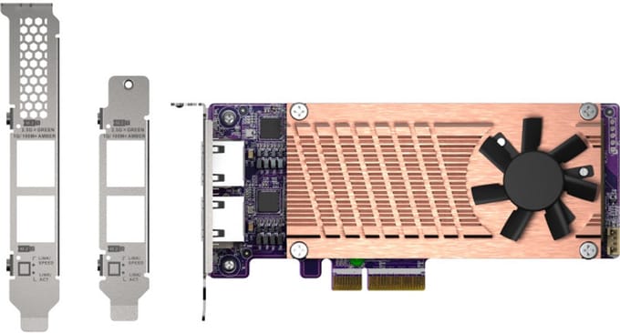 QNAP QM2-2P2G2T netwerkkaart Intern Ethernet 2500 Mbit/s