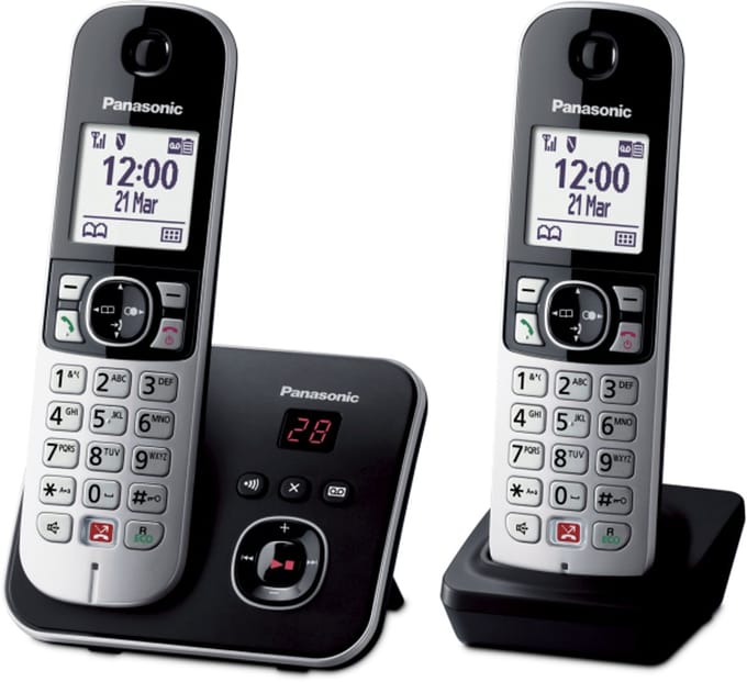 Panasonic KX-TG6862 - DECT-telefoon - Zwart/zilver - Nummerherkenning
