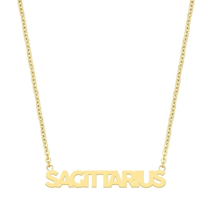 CO88 Collection Zodiac 8CN-26183 Stalen collier - Hanger sagittarius - 38 + 7 cm - Goudkleurig
