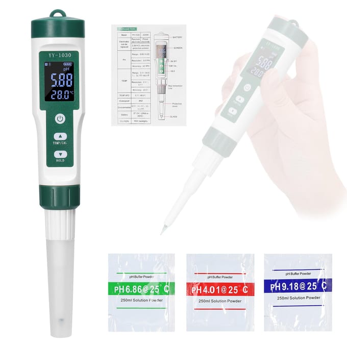 YY1030 Digitaal display Babyvoeding PH-meter Deeg-alkalimeter Kaas Cosmetica PH-detector Bodem wit