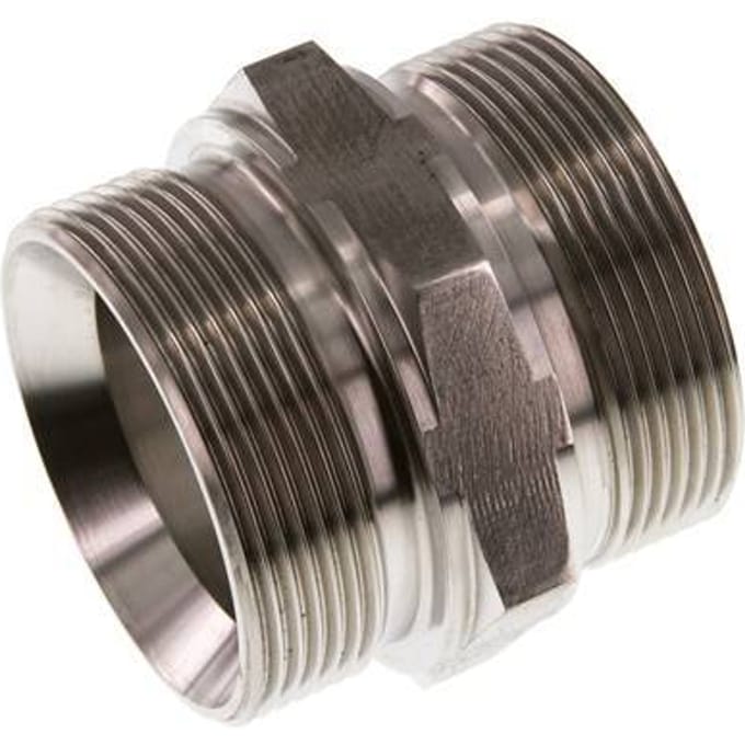 G 2'' RVS Borstnippel 160 Bar - Hydrauliek - FL2S-M-ST-200G-I