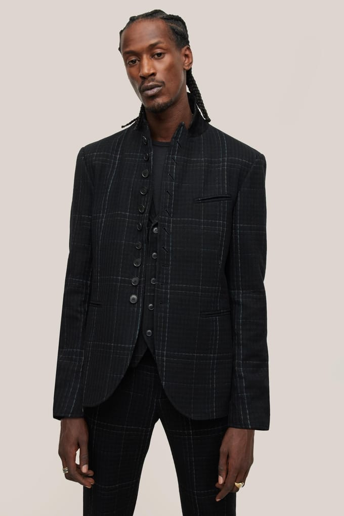 John Varvatos Slim Fit Convertible Peak Black Größe: 46 | Blazer Outlet | Herren | Schwarz