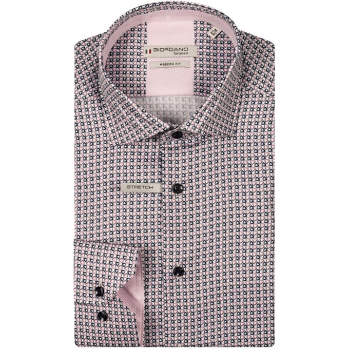 Giordano - Lange mouw overhemd - Mannen - 3XL - rood - Katoen - 517820