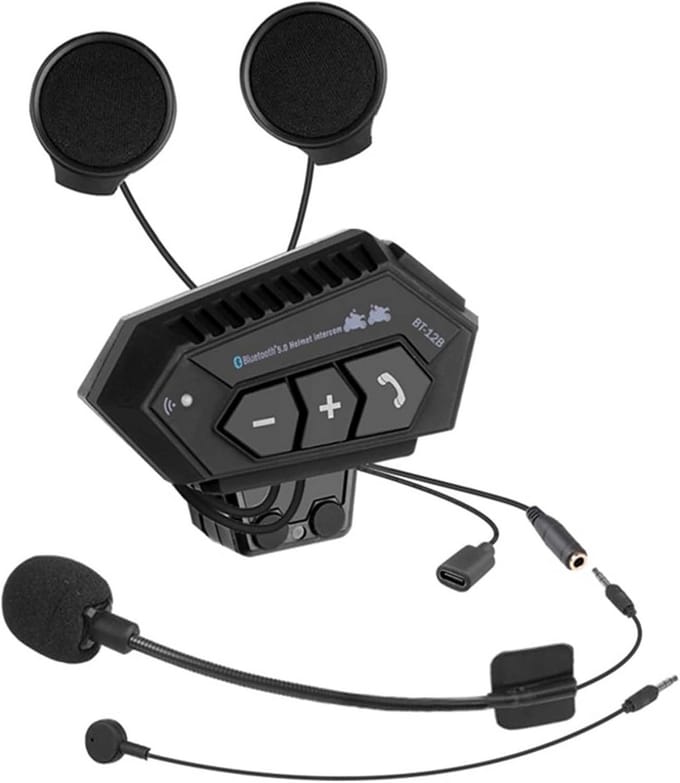 Draadloze Bluetooth Headset voor Integraalhelmen met Intercomfunctie