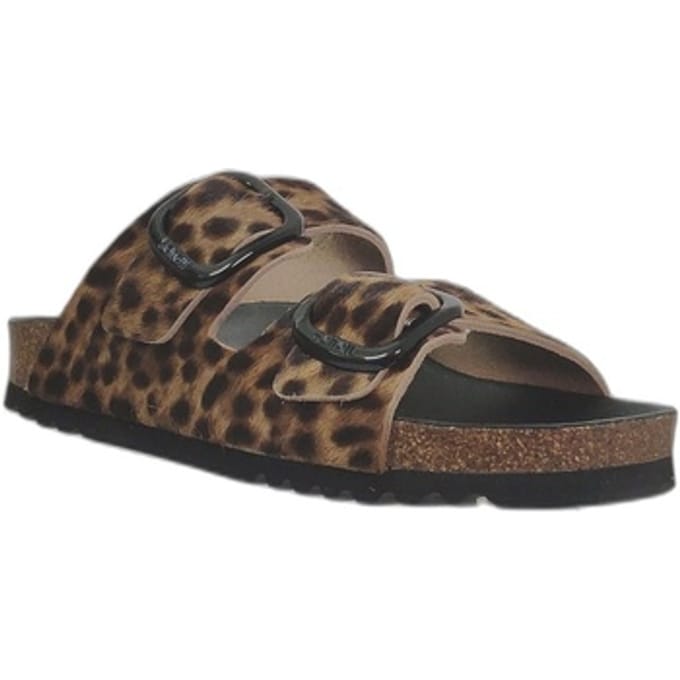 Scholl Scholl Noelle Sandalen Panterprint bruin Leer
