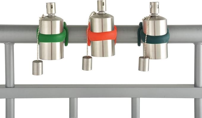 Balkon olielamp rvs 3 stuks