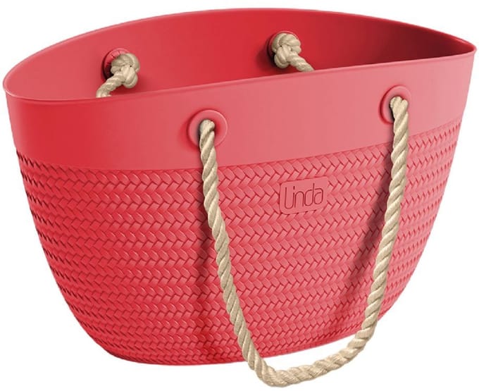 Linda Bag Sea met Touw Handvatten 50x41 cm Rood