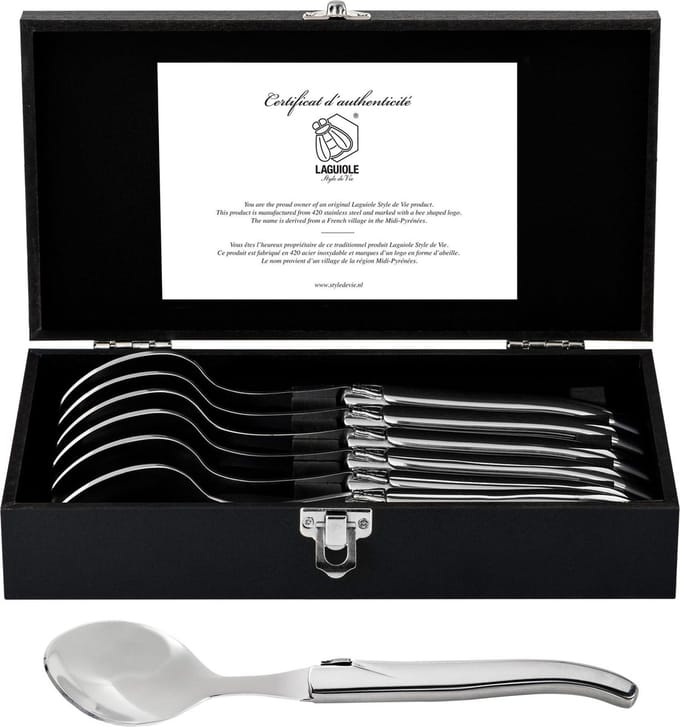 Laguiole Style de Vie Lepels Luxury Line - 6-delig - RVS