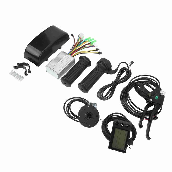 15A Controller S866 Paneel Remhendel en Draaigashendel Elektrische Fiets Ombouwset voor 250W black