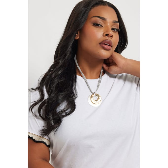 Yours Zilverkleurige Opvallende Hangerketting Van Gemengde Metalensize One Size