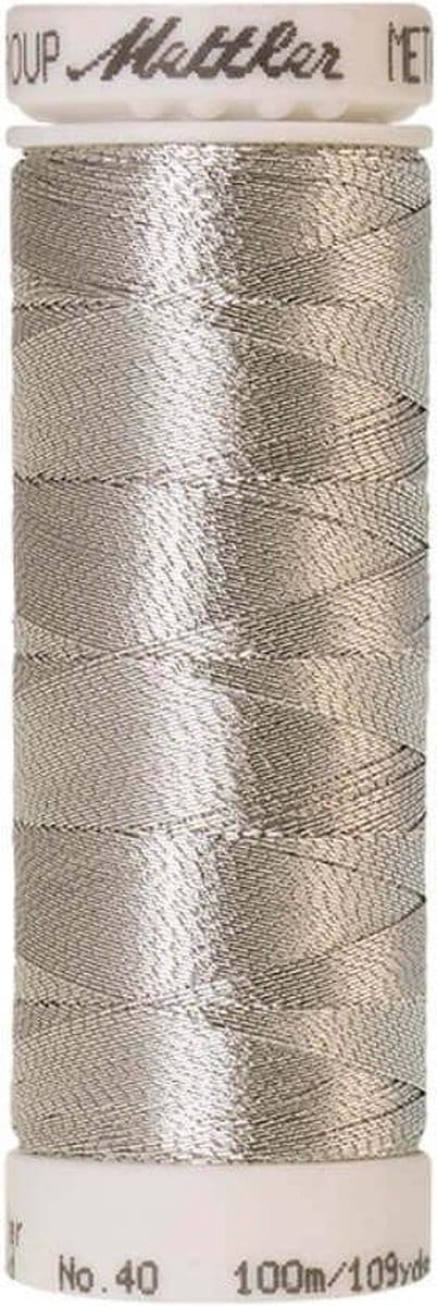 AMANN METALLIC GAREN, ZILVER-GRIJS, 100M, Col. 0511, PER KLOSJE.