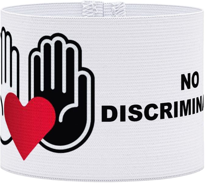 Aanvoerdersband - No discrimination wit - Junior