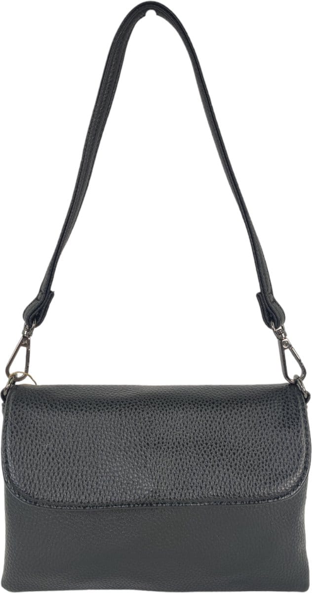 Flora&Co - Paris - Crossbody clutch - korte en lange instelbare riem - zwart