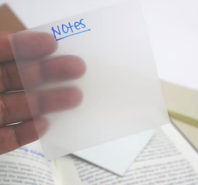 Memoblok Met 50 Memoblaadjes - Doorzichtige Sticky Notes - Sticky Notes Transparant - 76 mm x 76 mm - LOUZIR