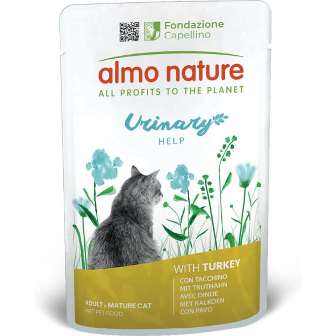 Voordeelpakket: 24x70g Almo Nature Holistic Urinary Help met Kalkoen Nat Kattenvoer