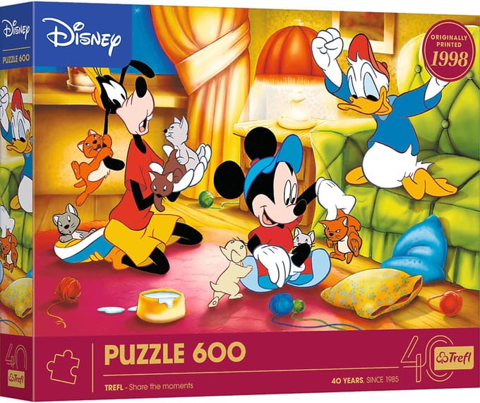Trefl puzzel 600 stukjes - 40 jaar Trefl - Mickey Mouse en Friends.
