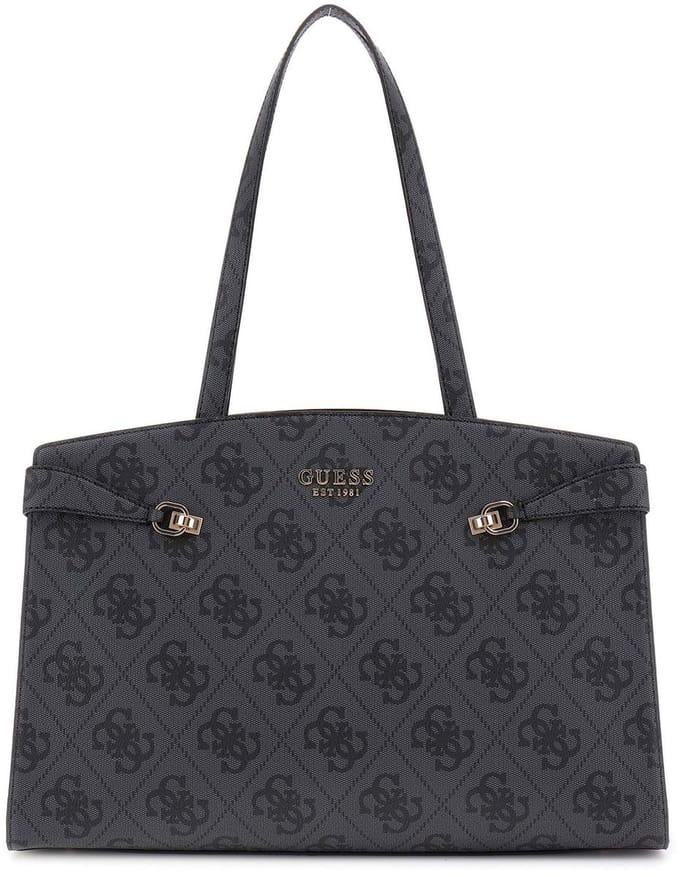 GUESS Reistas Shopper Lorelei Travel Weekend Bag Coal Logo Donkergrijs
