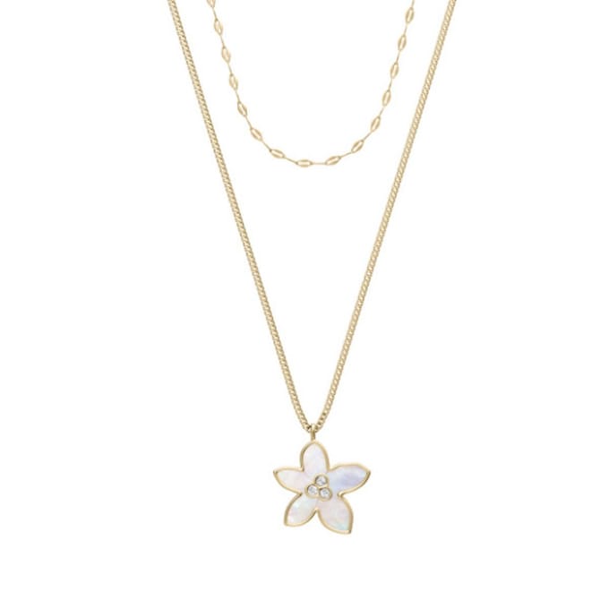 FOSSIL Sutton Vrouwen Collier 40 cm - Goudkleurig
