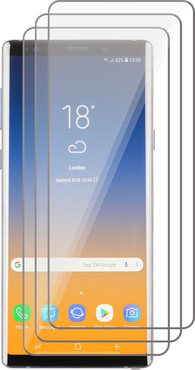 Screenprotector geschikt voor Samsung Note 8 - Beschermglas Screen Protector - 3 stuks