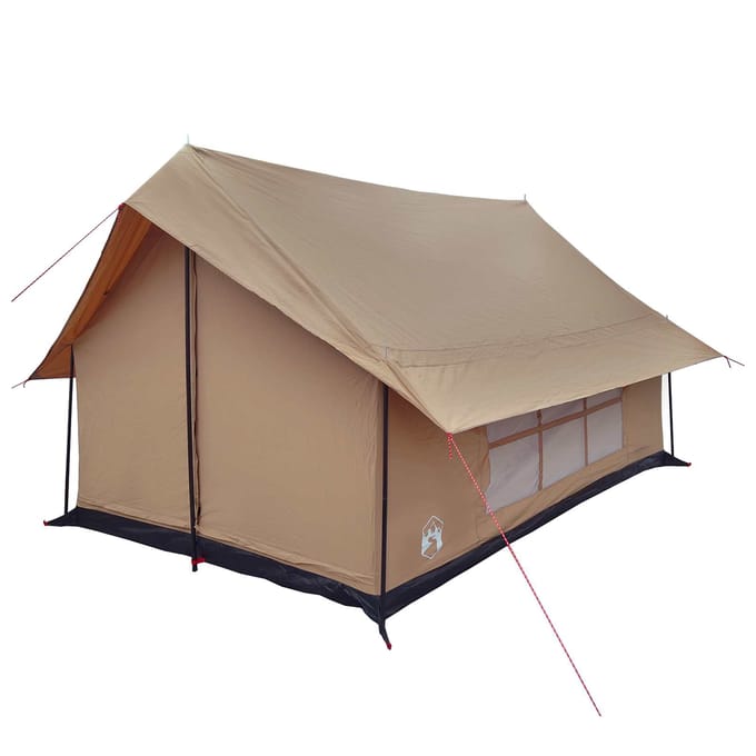 vidaXL - Huisje - Tent - Bruin - 340 - x - 246 - x - 210 - cm - Polykatoen