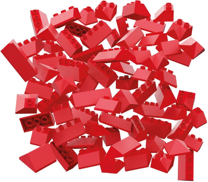 Hubelino Dakpannenset Bouwblokjes - 124dlg.