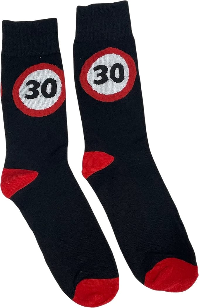 Sokken 30 Jaar – Grappige Verjaardag Versiering & Cadeau – Maat 42-46 – 3BMT®