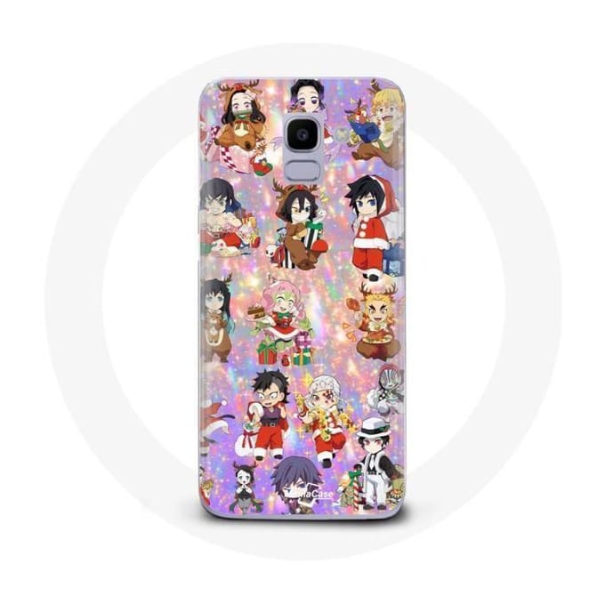 Coque pour Samsung Galaxy J6 2018 Demon slayer merry christmas affiche le cadeau de noël