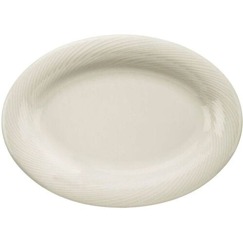 GGM Gastro (12 Stück) SEMPRE - Platte/Dönerteller - oval - Länge: 330mm - Creme Crème