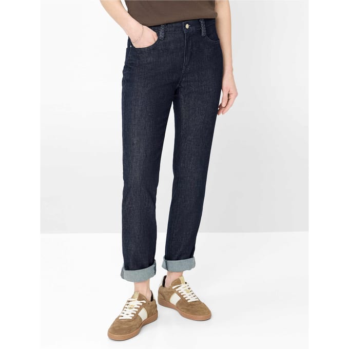 Brax Dames Jeans  Style CAROLA, denim donkerblauw, maat 38