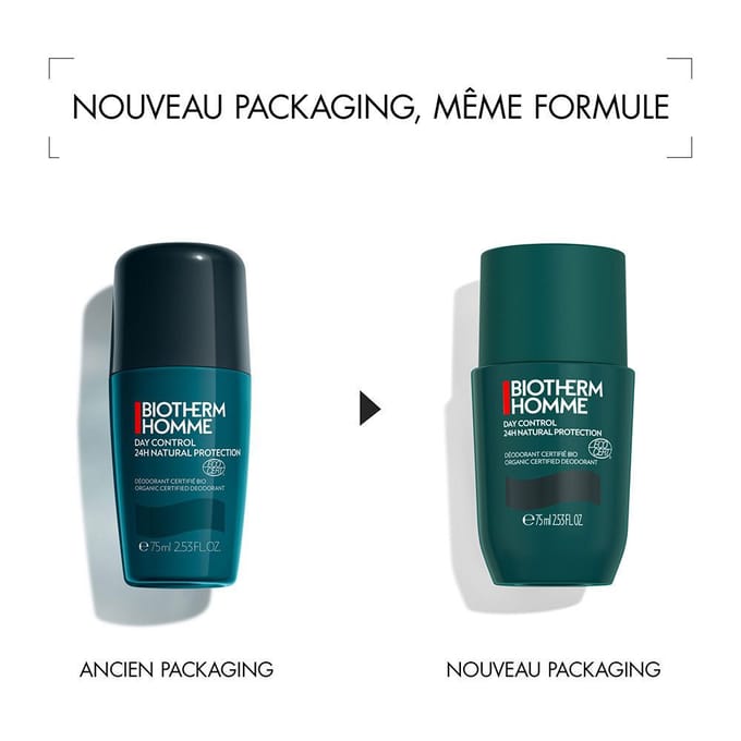 Biotherm Homme Day Control 24H Natural Protection Roll-On Deodorants & antitranspirants Heren 75 ml