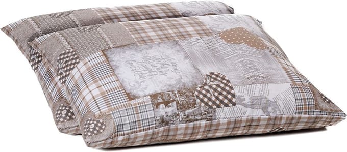 Zelesta Everyday Design Kussenslopen Patchwork Hearts- Kussenslopen 60 x 70 set van 2