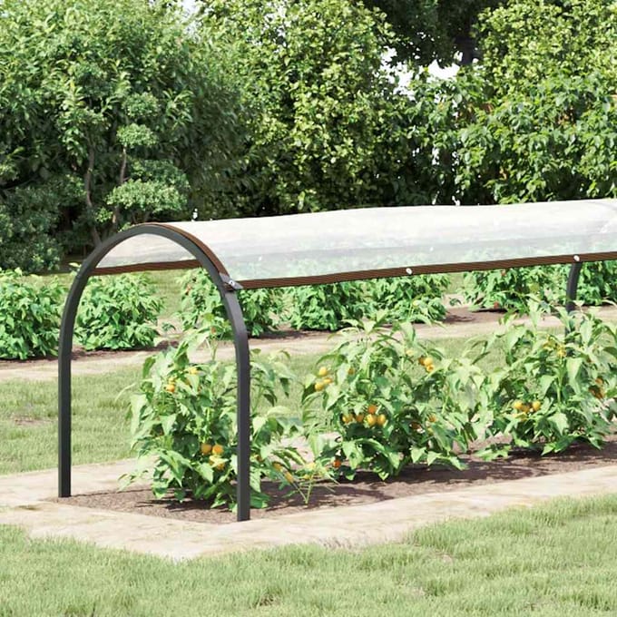 vidaXL - Doorzichtig - zeildoek - met - zeilringen - 1x12 - m - polyethyleen