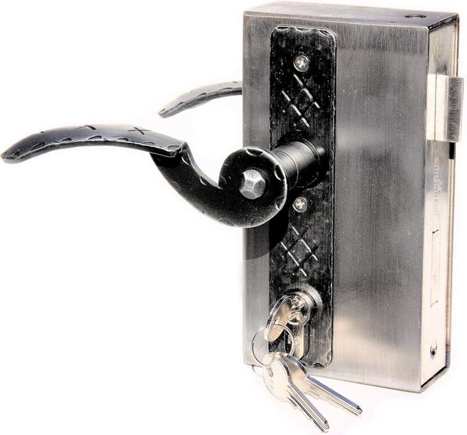 Slotkast 40 mm voor tuindeuren - Complete set met drukknop en cilinder