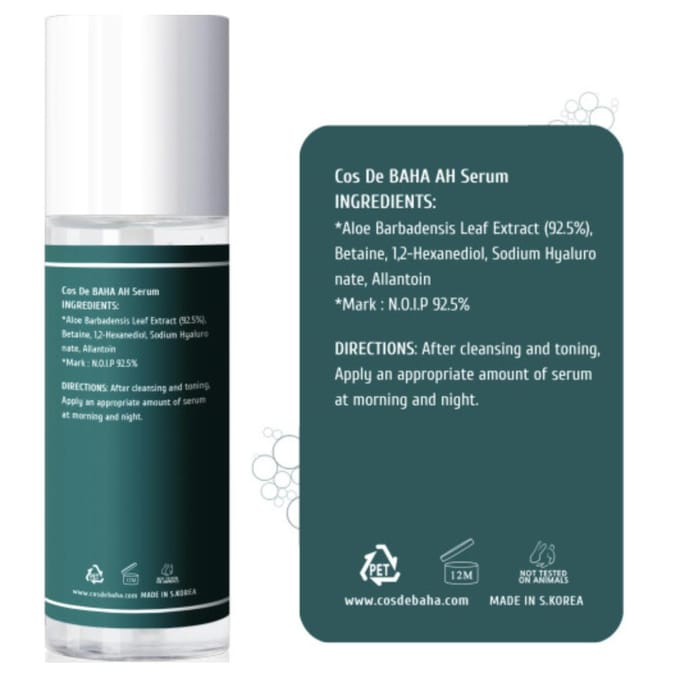 Cos De BAHA - AH Aloe Leaf Ext Hyaluronic Acid Serum 120ml