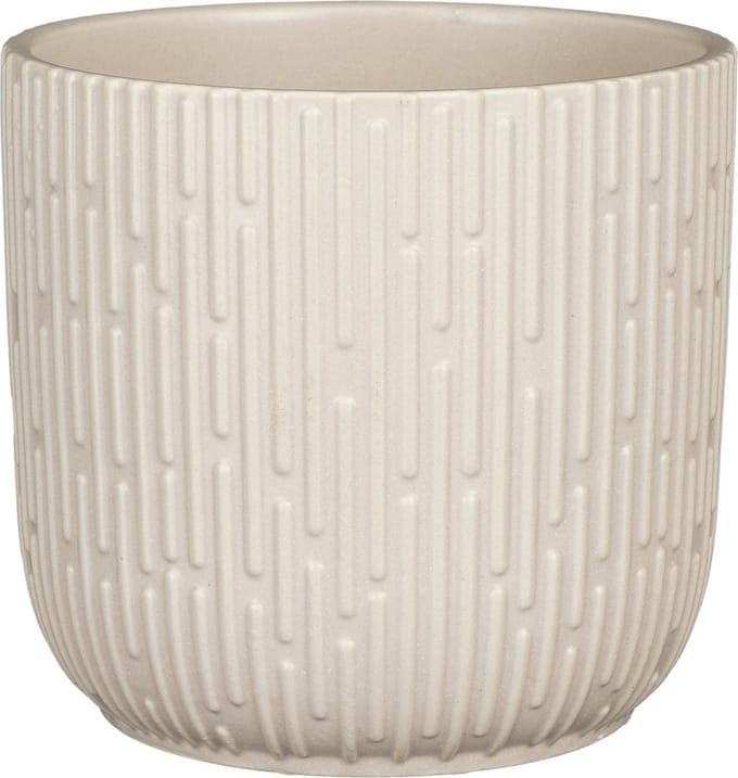 Mica Decorations Plantenpot/bloempot - keramiek - mat wit - D17.5/H16 cm
