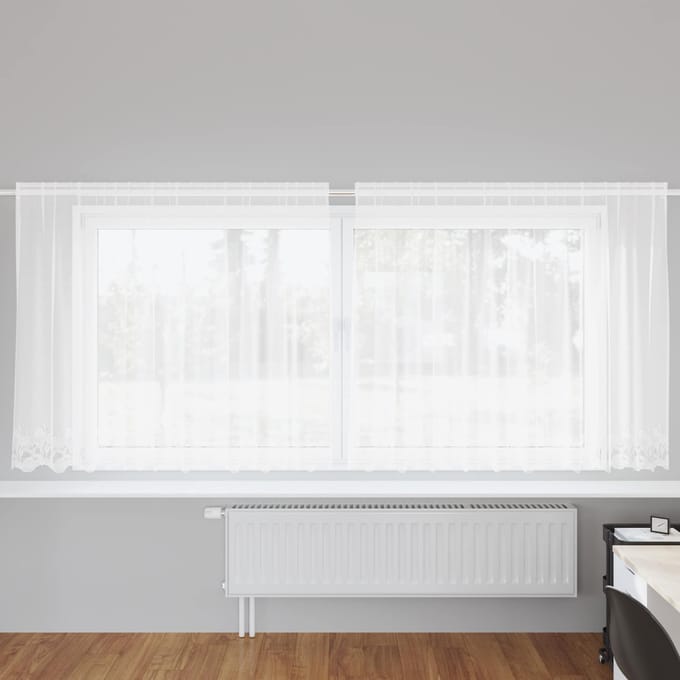 vidaXL Kantgordijn Wit 160 x 300 cm Polyester