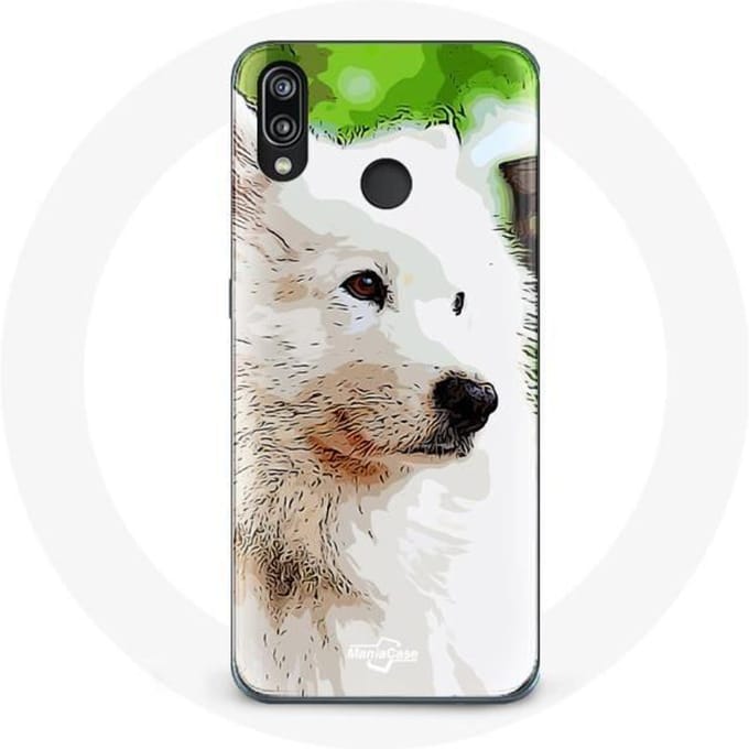 Coque - Huawei - P20 Lite - Souple - Chien Samoyède - Blanc blanc