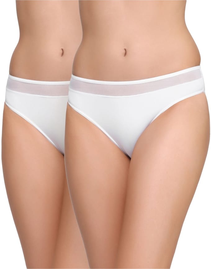 Bellivalini Dames Slip Onderbroek – Katoen – Wit (2Pack) – S – BLV-DA-150-2P
