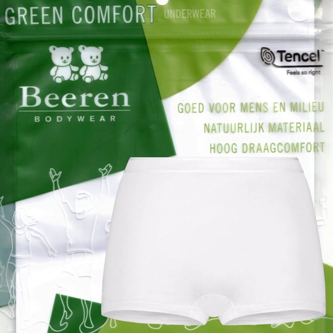 Beeren Green Comfort tencel - dames boxershort - maat M - wit