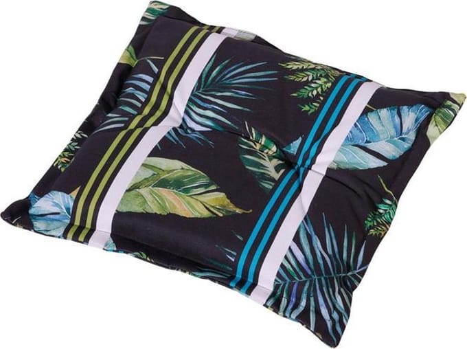 Madison hocker tuinkussen Leaves 50x50 cm - groen
