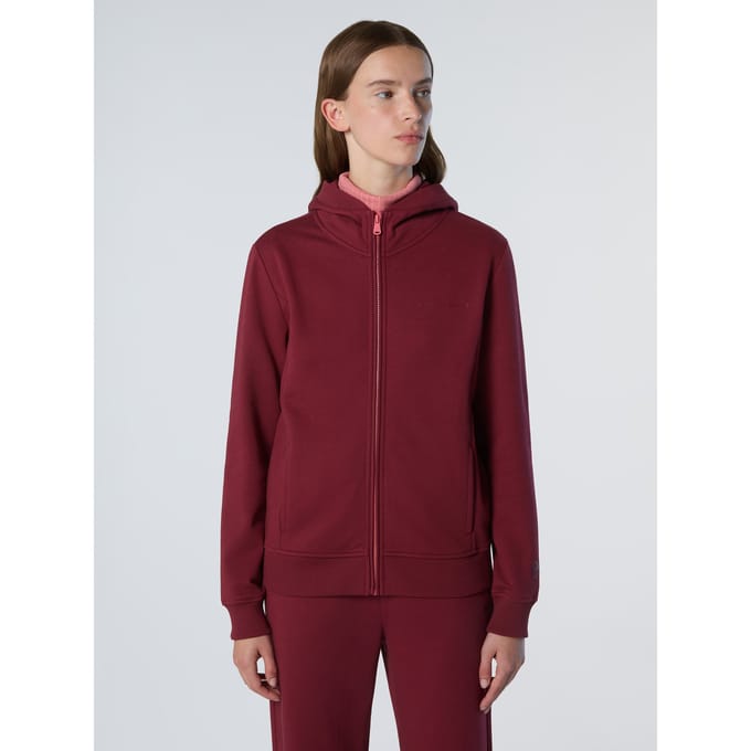 North Sails Hoodie met rits Met ton-sur-ton logo