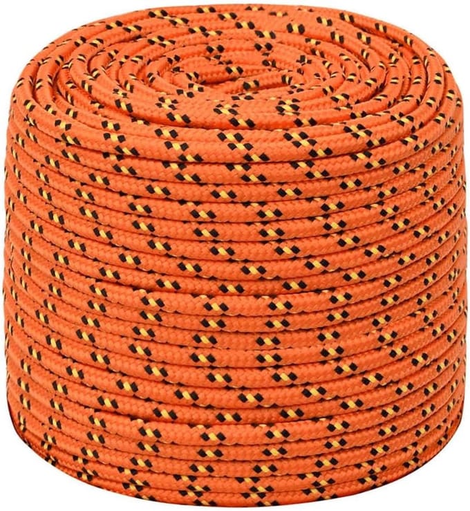vidaXL Boat rope 10 mm 100 m polypropylene orange