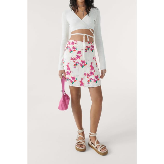 BA&SH Jupe Eka Ecru Maat: M | Mini Rokken Outlet | Dames | Groen